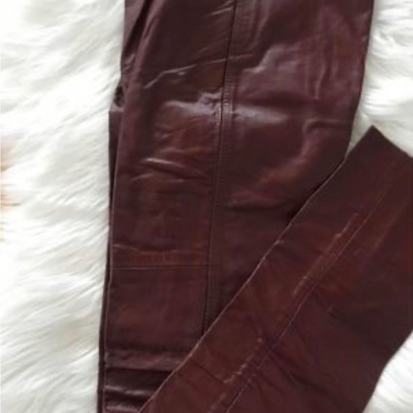 Jonathan Christopher 🇨🇦 Genuine Leather Pants in Copper-Maroon 
Size:6 - Picture 9 of 9